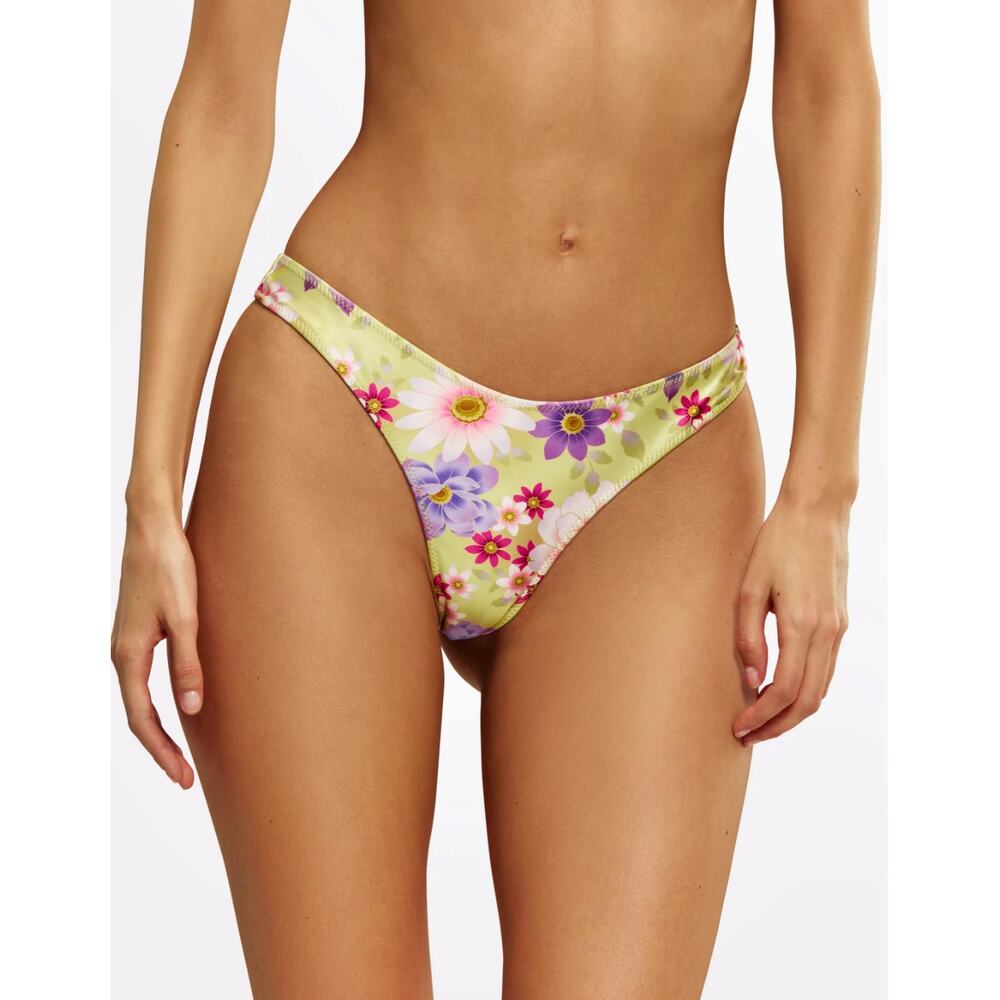 Sommer Swim VITORIA Flor du Sol Brazilian Bikini Bottoms Yellow Womens New Med - Picture 9 of 9
